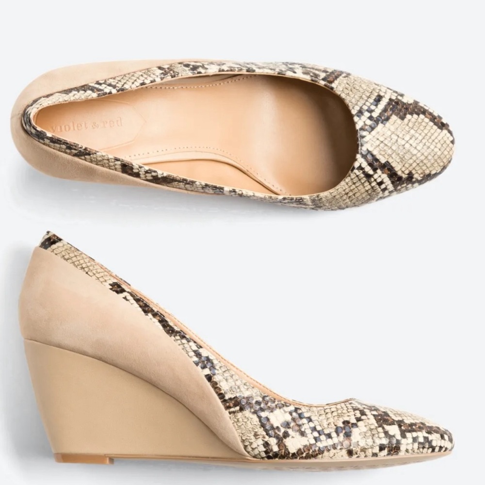 Violet & Red Persia Mixed Material Wedge